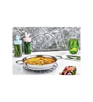 Paslanmaz Çelik Italyan Omlet Sahan 24x3,5Cm, Dayanıklı ve Şık Tasarım
