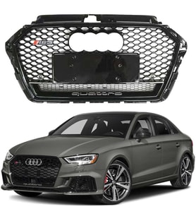 Audi A3 Ön Panjur Izgara RS3 Model Siyah 2016-2021 Arası
