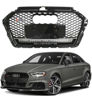 Audi A3 Ön Panjur Izgara RS3 Model Siyah 2016-2021 Arası