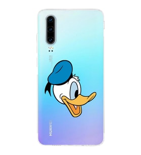 Huawei P30  Kamera korumalı Kapak Donald Duck Tasarımlı  Şeffaf Kılıf