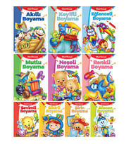 Çocuklar İçin Eğlenceli Boyama Kitabı Serisi - 10 Kitap