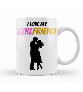 I Love My Husband Couple Bicycle Kupa Bardak Porselen