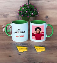 Odyolog Kupa Bardak Yeşil Fotoğraflı Tıp Bayramı Hediyesi Odyologlar Günü Hediyesi
