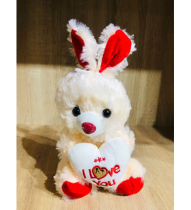 Peluş Tavşan Seni Seviyorum Yazılı I love you (Karışık)