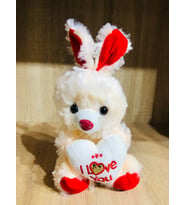 Peluş Tavşan Seni Seviyorum Yazılı I love you (Karışık)