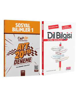 Çap Yayınları AYT Sosyal Bilimler 1 20 X 16 Up Deneme ve AKM Dil Bilgisi Soru Bankası Seti 2 Kitap