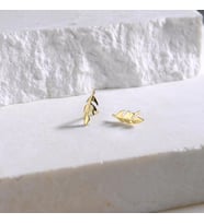 14 Ayar Altın Yaprak Küpe 0,77 gr