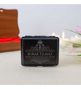 Ahşap Kutulu Retro Tasarımlı İsme Özel Sigara Tabakası