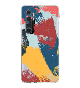 Xiaomi  Mi Note 10 Lite  Kamera Korumalı Kapak Brush Stroke Tasarımlı Şeffaf  Kılıf