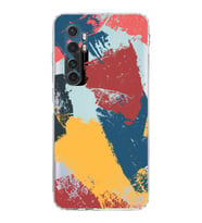 Xiaomi  Mi Note 10 Lite  Kamera Korumalı Kapak Brush Stroke Tasarımlı Şeffaf  Kılıf