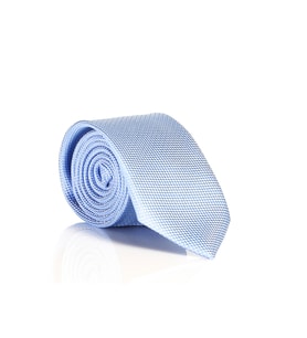 Açık Mavi Slim Fit Düz Renk Dokuma Kravat / DDK-10