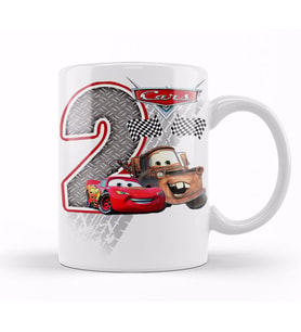 Şimşek Mcqueen 2 iki Yaş Hediyesi Kupa Bardak Porselen