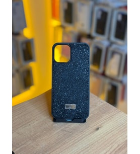 İPhone 12 Pro Max Uyumlu Taş Desenli Silikon Yumuşak Kılıf (Siyah)