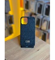 İPhone 12 Pro Max Uyumlu Taş Desenli Silikon Yumuşak Kılıf (Siyah)