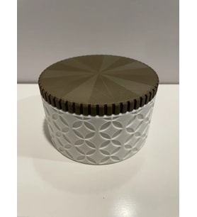 3D Baskı 3lü Geometrik Desenli Kavanoz Seti Ahşap Görünümlü Kapaklı Dekoratif Mutfak Saklama Kabı 6-10-15 cm