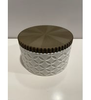 3D Baskı 3lü Geometrik Desenli Kavanoz Seti Ahşap Görünümlü Kapaklı Dekoratif Mutfak Saklama Kabı 6-10-15 cm