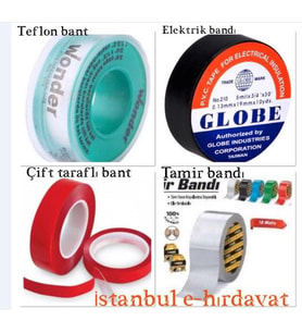 Çift Taraflı Bant + Tamir Bandı + Teflon Band + Elektirk Bandı (Renksiz)