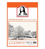 SÜDOR MN03-3 ESKİZ DEFTERİ KARIŞIK TELLİ A3 120gr. 50yp.