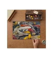 Sudaki Rengarenk Balıklar Tasarımı 240 parça Ahşap Puzzle Ahşap Kutuda MP03396