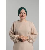 Zümrüt Pratik Hazır Geçmeli Tesettür Bone Sandy Pileli Salaş 2121_37