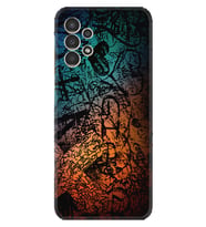 Samsung Galaxy M14 Kılıf Silikon Desen Özel Seri İşaretler Tuval 1716