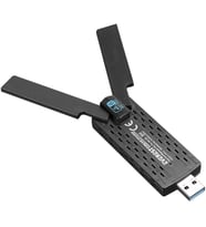 EVERLINK EWA1800 1800Mbps 2.4GHz/5GHz WIFI-6 AX1800 RTL8832 2 * 3.5dBi USB3.0 Kablosuz Adaptör