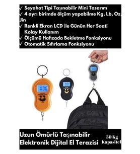 Profesyonel Dijital El Tartısı Ekstra Hassas 50kg Kapasiteli El Kantarı
