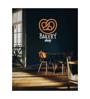 BAKERY shop Yazılı ve Şekilli Neon Tabela