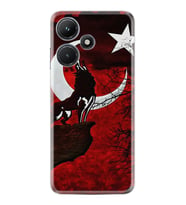 Infınix Hot 30i Kılıf Resimli Desenli Baskılı Silikon Wolf and Moon 2 1381