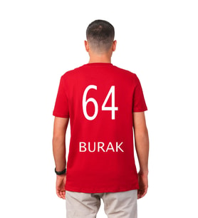 Galatasaray Orijinal 5 Yıldız Kırmızı İsim - Numara Baskılı Forma T-Shirt