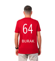 Galatasaray Orijinal 5 Yıldız Kırmızı İsim - Numara Baskılı Forma T-Shirt
