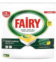 Fairy Bulaşık Makinesi Deterjanı Hepsi Bir Arada Limon 50 Yıkama