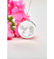 Kişiye Özel Şık Tasarım Sinek Kuşu Kolye 925K Gümüş