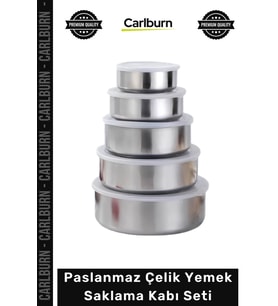 #SaklamaKabı Kaliteli Sağlıklı Hijyenik Sızdırmaz 5 Parça Paslanmaz Çelik Yemek Saklama Kabı Seti