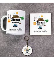 Ziraat Mühendisi Kupa Bardak Altlık ve Anahtarlık Hediye Seti (Model 1)