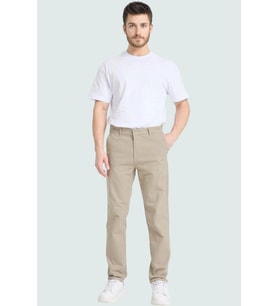 Erkek Chino Pantolon Boru Paça Straight Kalıp Günlük Kombinler Hafta Sonu Kaliteli Malzeme (Taş)