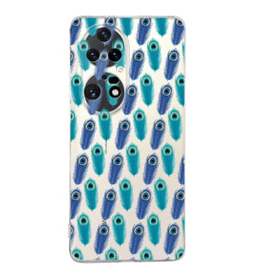 PrintiFy Huawei P50 Pro ile Uyumlu 1mm Slim Fit Nazar Boncuğu 4 Baskılı Şeffaf  Kılıf