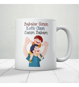 Canım Babam Baskılı Babalar Günü Kupa Bardak Kahve Kupa Bardak-2