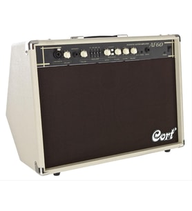 Cort AF60 Akustik Gitar ve Enstrüman Amfisi (Orta/Profesyonel Seviye)  60 Watt Güç, Çift Kanal Girişi, Dahili Reverb/Chorus Efektleri ve Çelik Izgara