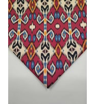 DESENLİ DUCK KETEN KUMAŞ (Bordo)