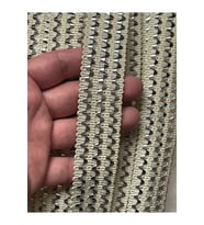 METAL GEÇİŞLİ TASARIM DEKORATİF ETNİK DESEN ŞERİT 1 METRE EN 3 CM