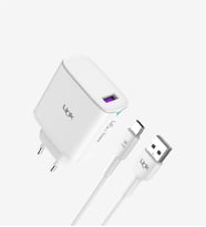 C318 Safe GaN3 45W Hızlı Şarj Adaptörü + 100W Tip-C Kablo (Beyaz)