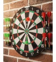12 İnç Dart Tahtası 4 Adet Metal Uçlu Dart Oku Kolay Montajlı