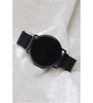 Yeni Sezon Unisex Dokunmatik Mıknatıslı Siyah Kol Saati (Sarı)