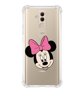 Huawei Mate 20 Lite  Köşe Korumalı Antişok Kapak Minnie Mouse Tasarımlı Şeffaf  Kılıf