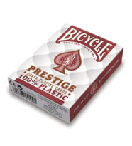 Bicycle Prestige Rider Back %100 Plastik Jumbo Index Oyun İskambil Kartı - Kırmızı