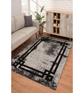 Dijital Kaymaz Taban Yıkanabilir Renkli Salon Halısı Mutfak Halısı Yolluk ND-SD-444 (Gri)