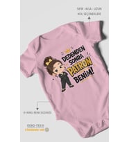 Dedemden sonra patron benim Kısa Kollu Bebek Body %100 Pamuk