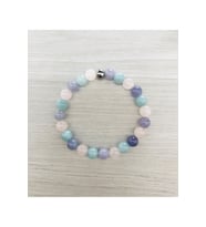 MK TASARIM GERÇEK, PEMBE KUVARS, MAVİ KUVARS, MOR KUVARS BİLEKLİK MKT064