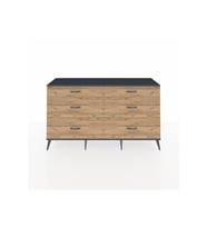 Hyperion Konsol 6 Çekmeceli  176x44x99 Antrasit-Antrasit/Çam